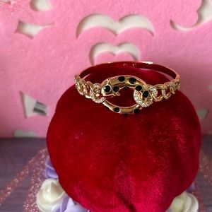Brazalete 18 k gold plated de pantera